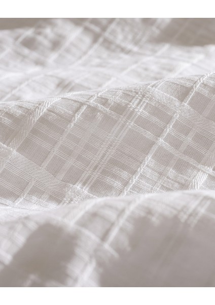 Lumiere King Size %100 Pamuk Armürlü Nevresim Takımı - Bej