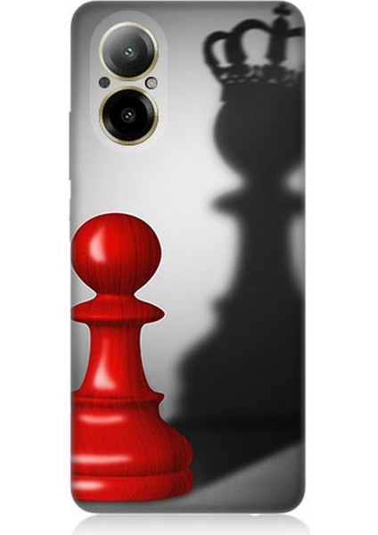 Realme 12 Lite Uyumlu Piyonun Taçlı Hayali Desenli Silikon Kılıf