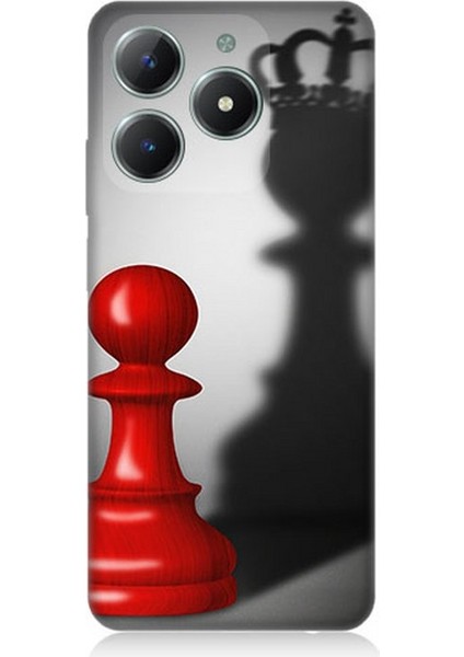 Realme C61 Uyumlu Piyonun Taçlı Hayali Desenli Silikon Kılıf
