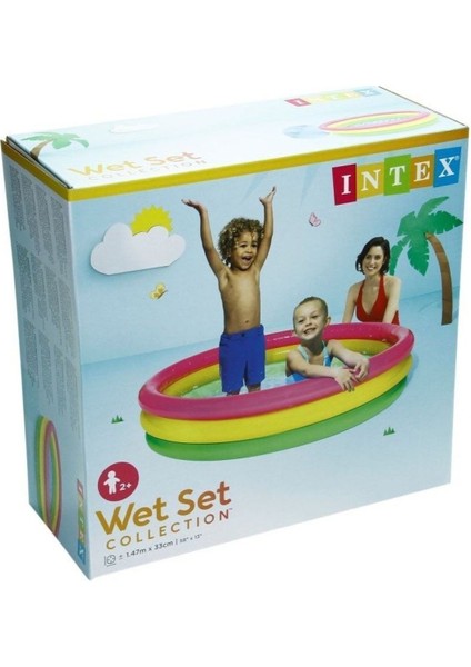 Renkli 3 Bölmeli Şişme Havuz, 147X33 Cm, Keyifli Yaz Eğlencesi Için Ideal fiyatları