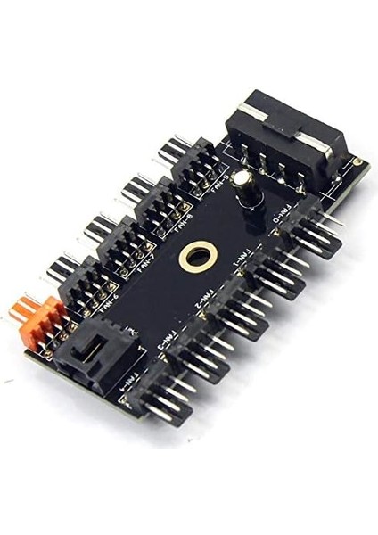 4337 10 Port Fan Çoklayıcı Y Pwm Splitter 4 Pin 12V Switch Power Güç Ide Çoğaltıcı Molex Kanal Kasa