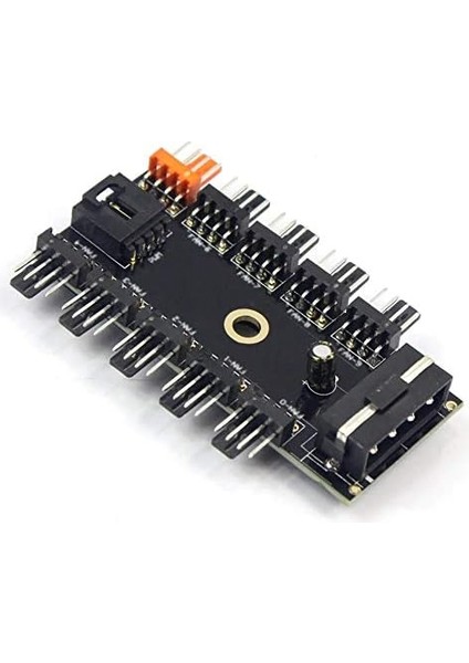 4337 10 Port Fan Çoklayıcı Y Pwm Splitter 4 Pin 12V Switch Power Güç Ide Çoğaltıcı Molex Kanal Kasa