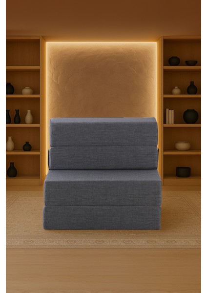 Valeria Katlanır Yatak Olabilen Koltuk Tek Kişilik Gri fiyatları