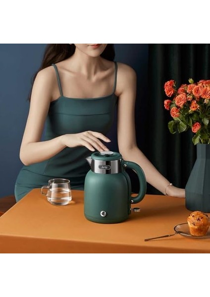 BR1040 Retro Yeşil Su Isıtıcı Çelik Kettle