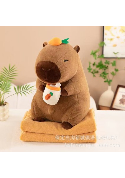 40CM Kirpi Balığı Klima Battaniyesi 2'si 1 Arada Peluş Oyuncak Bebek Yastık Hediye (Yurt Dışından)