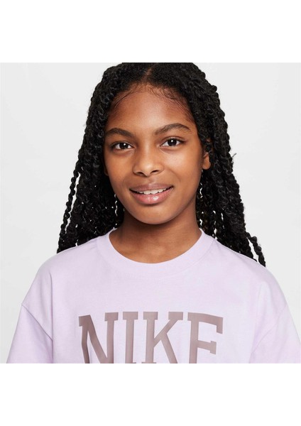 HM6303 537 Nsw Tee Graphic Kız Çocuk T-Shirt modelleri