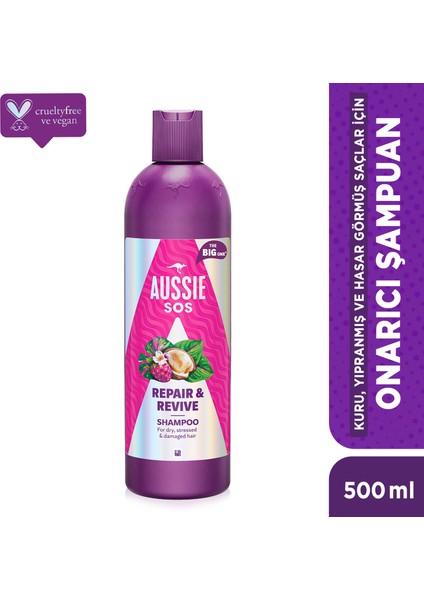 Sos Repair & Revive Kuru, Yıpranmış ve Hasar Görmüş Saçlar Için Şampuan 500ML