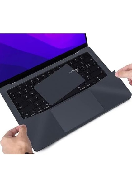 Macbook Air M3-M2 15 Inç Sticker Film Koruyucu Touchpad Trackpad (Touchıd'li) A2941 A3114 ile Uyumlu Gece Mavisi
