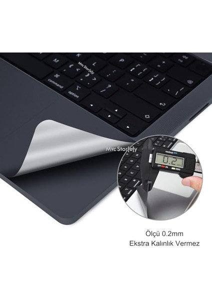 Macbook Air M3-M2 15 Inç Sticker Film Koruyucu Touchpad Trackpad (Touchıd'li) A2941 A3114 ile Uyumlu Gece Mavisi