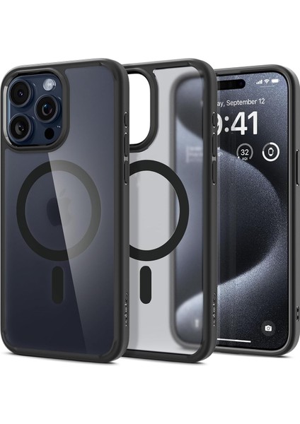 iPhone 15 Pro Kılıf Ultra Hybrid Magfit Magsafe Özellikli Frost Black - ACS06720