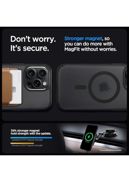 iPhone 15 Pro Kılıf Ultra Hybrid Magfit Magsafe Özellikli Frost Black - ACS06720