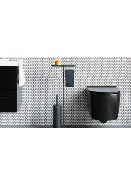 Brabantıa Mındset Koyu Gri Standlı Organızer , Tuvalet Kağıdı Tutucusu ve Tuvalet Fırçası indirimleri