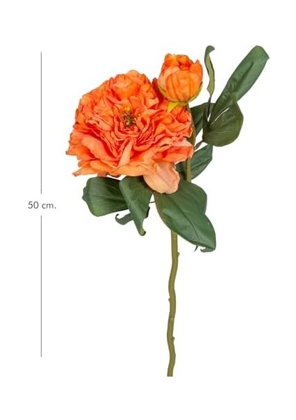 Yapay Gül Tomurcuklu Turuncu 50 Cm.