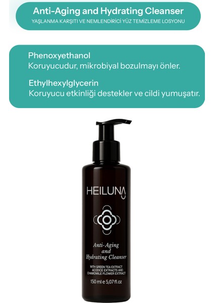 Yaşlanma Etkilerine Karşı ve Nemlendirici Yüz Temizleme Losyonu