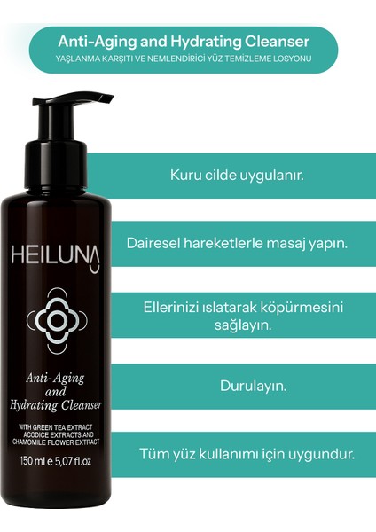Yaşlanma Etkilerine Karşı ve Nemlendirici Yüz Temizleme Losyonu