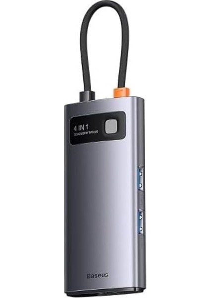 Hub 4'ü 1 Arada Metal Gleam Serisi, Usb-C - 3x USB 3.0 + Ethernet RJ45