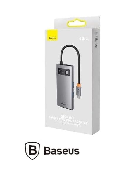Hub 4'ü 1 Arada Metal Gleam Serisi, Usb-C - 3x USB 3.0 + Ethernet RJ45