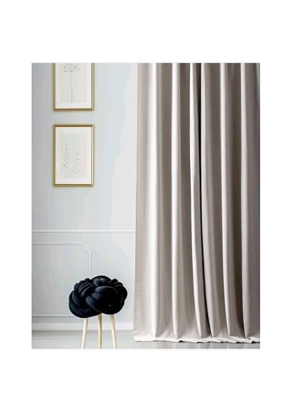 Depo Home Taç Karartma Blackout Pilesiz Fon Perde Tek Kanat Koyu Taş BLCKOYUTAS001, Koyu Taş, 100 x 250
