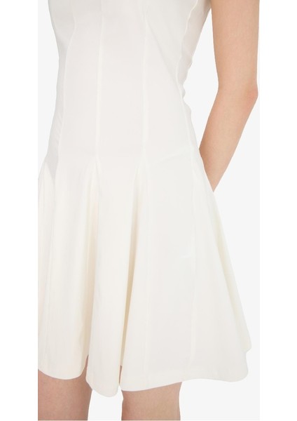 Coool Skater Fit Straplez Bengalin Mini Beyaz Elbise F3950AX25SM fırsatları