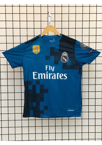 Kısa Kol Ronaldo Turkuaz 2018 Real. Madrid. Şampiyonlar Ligi Yetişkin Forması fiyatları