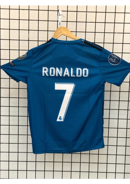 Kısa Kol Ronaldo Turkuaz 2018 Real. Madrid. Şampiyonlar Ligi Yetişkin Forması modelleri
