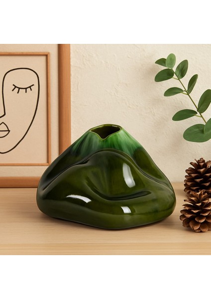 Dekoratif Seramik Dağ Vazo Zümrüt Serisi fiyatları