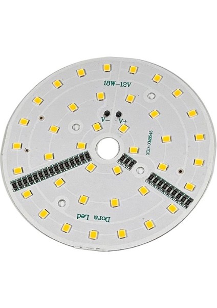 12VOLT 18WATT Smd 2835 Ledli LED Modül 10MM Delik Çaplı Gün Işığı 12V 18W Avize Ledi 88MM