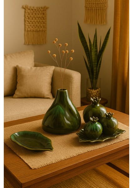 Dekoratif Seramik Dağ Vazo Zümrüt Serisi fırsatları