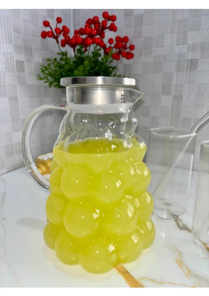 Krd Home Metal Kapaklı Üzüm Model Sürahi - 2000 ml