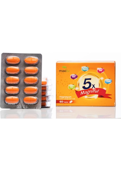 Magniful Magnezyum 60 Tablet | 5 Formda Yüksek Emilimli Magnezyum Takviyesi indirimleri