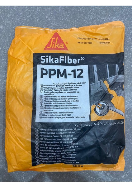 fiber Ppm-12 Beton ve Harç Için Polipropilen Lif 1KOLI(30PAKET-18KG)