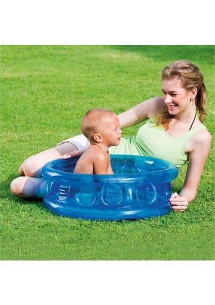 3 Bölmeli Bebek Havuzu 64X25CM Mavi, Eğlenceli ve Güvenli Yaz Aktiviteleri