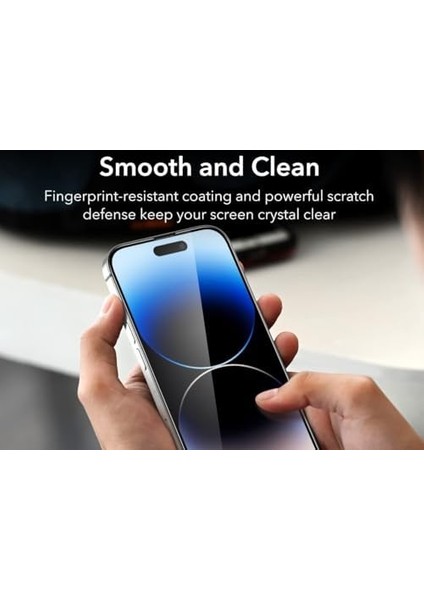 Apple iPhone 14 Pro Için Ekranı Tam Kaplayan Cam 6d Ekran Koruyucu Kırılmaz Cam Full Cover Tam Koruma