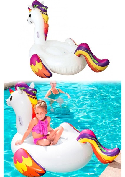 Renkli Unicorn ve Pegasus Deniz Koltuğu, 155X119CM, Eğlence ve Konfor Için! indirimleri