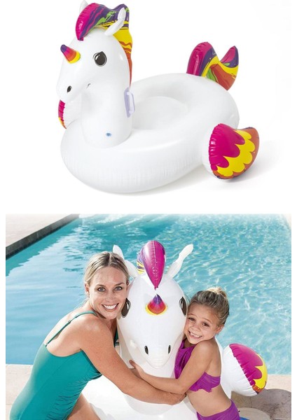 Renkli Unicorn ve Pegasus Deniz Koltuğu, 155X119CM, Eğlence ve Konfor Için!