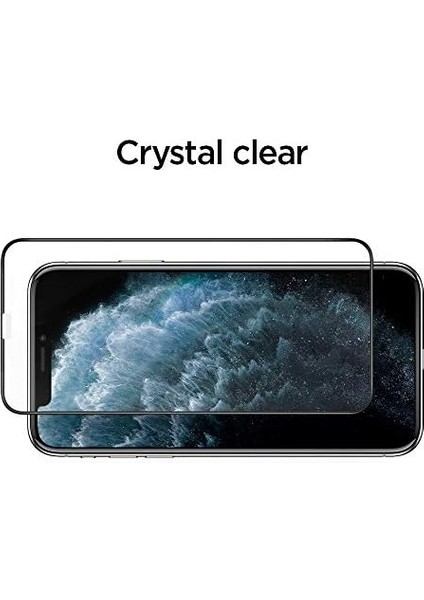 Apple iPhone 11 Pro / Apple iPhone Xs / Apple iPhone x Cam Ekran Koruyucu Kolay Kurulum Alignmaster Full Cover Black / Siyah - AGL00114