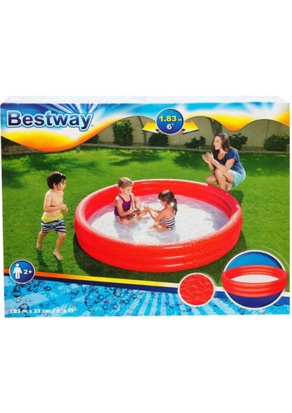 Kırmızı 3 Bölmeli Büyük Havuz, 183X33 Cm, Eğlence ve Serinlik Için Mükemmel Seçim fiyatları
