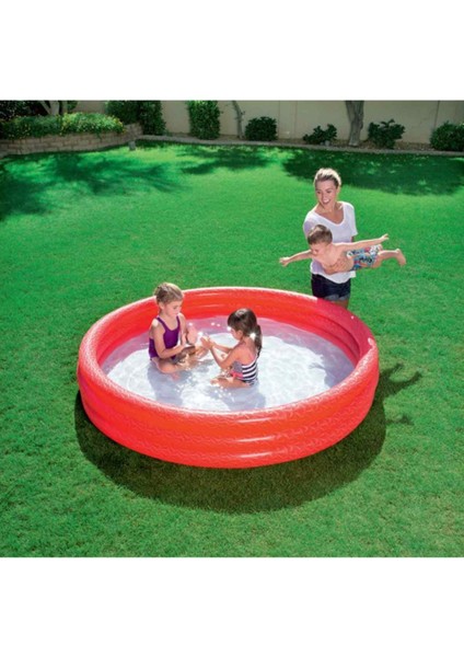 Kırmızı 3 Bölmeli Büyük Havuz, 183X33 Cm, Eğlence ve Serinlik Için Mükemmel Seçim modelleri