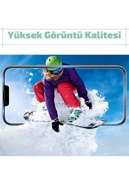 Me- Likee Apple iPhone 14 Plus - 13 Pro Max Için 6d Cam Ekran Koruyucu Tam Kaplayan Kırılmaz Cam Full Cover Glas Black