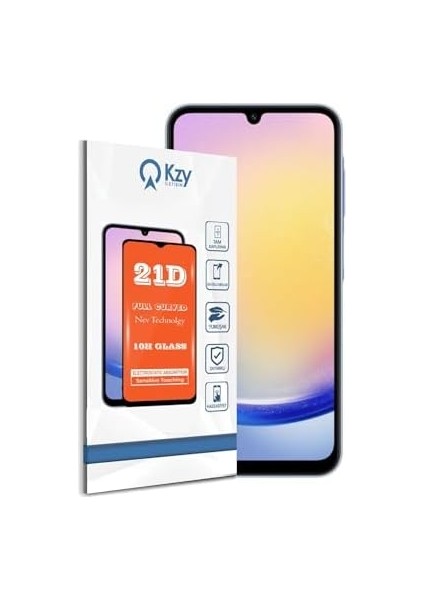 Iletişim Samsung Galaxy A25 5g ile Uyumlu Tam Kaplayan 21D Temperli Ekran Koruyucu Cam