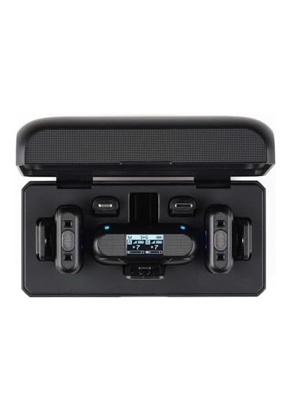 Blink 500+ B2 2 Kişilik Kablosuz Mikrofon Sistemi, Cihaz Montajlı Alıcı 3,5 Mm, Usb-C ve Yıldırım Çıkışları, Şarj Kutusu, Gürültü Önleyici ve Manyetik Montaj
