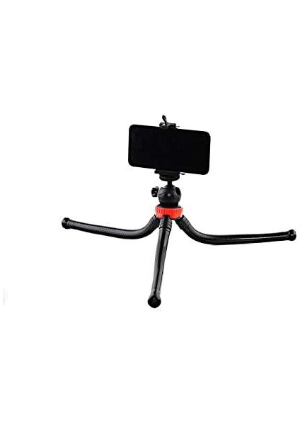 Esnek Youtuber Yayıncılar ve Sosya Medya Için Ideal 30CM Ahtapot 360 Derece Taşınabilir Ayakları Bükülebilir Selfie Telefon Tutuculu 3 Ayaklı Kampda Tatilde Gezilerde Tripod Çok Hafif 320GR