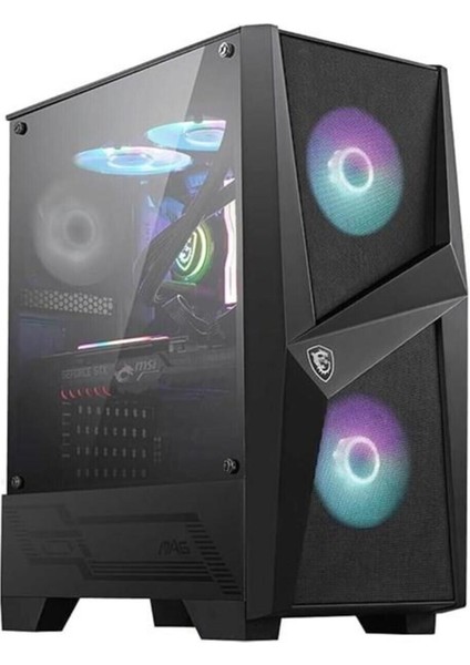 -Msı 750W 80+ Bronze Mag Forge 100R Gaming Mid-Tower Pc Kasası Siyah