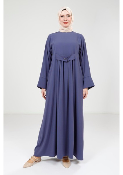Çıtçıtlı Mor Elbise 9220
