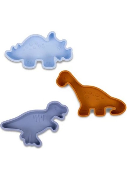 Renkli Dinozor Silikon Oyuncak Seti – Kova, Kürek ve 3 Kalıp fiyatları