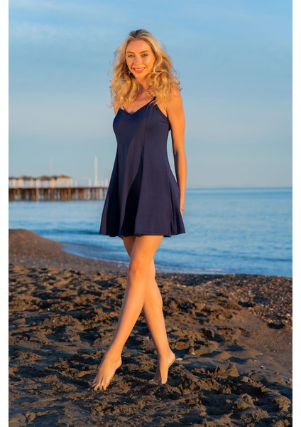 Kadın İnce Askılı Siyah Elbise Mayo – Şık ve Rahat Tasarım C5T5N2O52-1