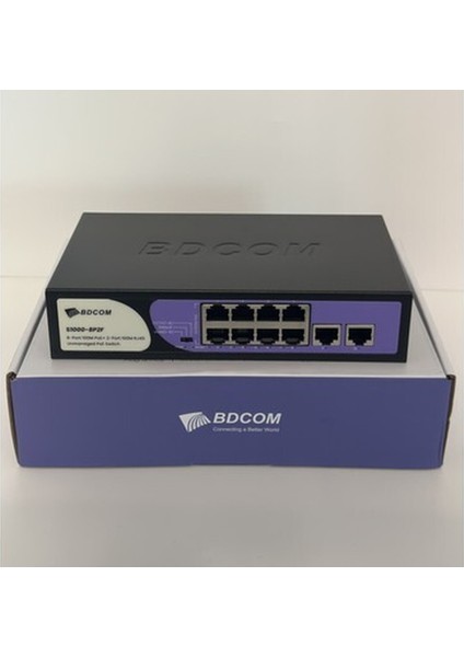 8 Port Yönetilemez Poe Switch S1000-8P2F