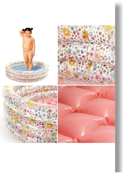 Çiçekli Bebek Havuzu 86X25CM, 3 Boğum, Renkli ve Eğlenceli Tasarım fiyatları