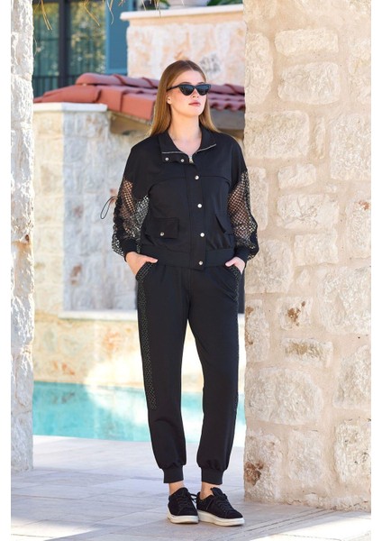 Kadın Siyah 3'lü Eşofman Takım A25700 fiyatları