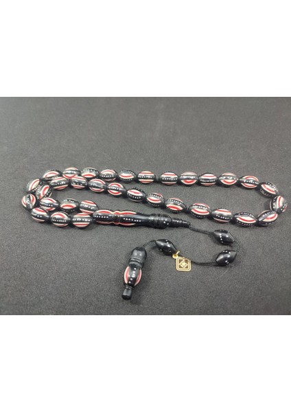 Hakan Kaya Usta Eseri 4'lü Gümüş Yarma Gümüş Çakımlı Mineli Inci Siyahı Kuka Sertifikalı 8078